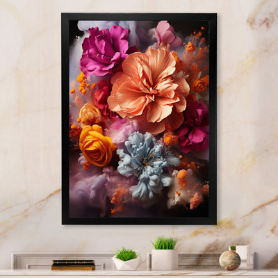 " Collage Of Vibrant Blossoming Dahlia Flowers "