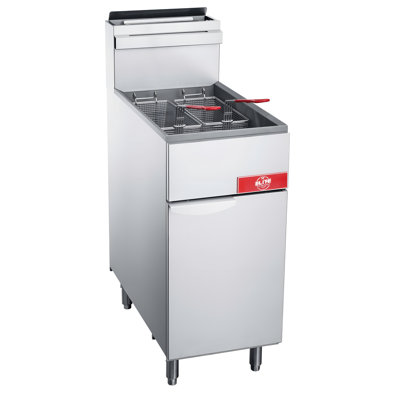 20 Qt. 40 lbs. Stainless Steel Natural Gas Commercial Deep Fryer 90,000 BTU -  Elite Kitchen Supply, ECF3-NG