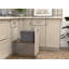 Poubelle coulissante simple LEGRABOX 32 pintes, gris Orion/noyer, avec fermeture amortie BLUM pour armoires basses sans cadre de 12 pouces