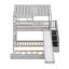 Lit superposé simple au-dessus de simple avec glissade, lit gigogne et escalier de rangement, toit et fenêtre-1512634703