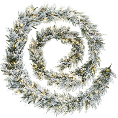 35.56cm Lighted Faux Garland with Lights