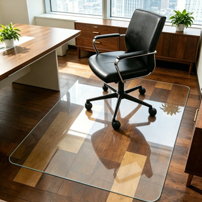 Clear Chair mat for Hard Floors 36 x 48 inches Transparent Floor Mats Wood/Tile Protection Mat for Office & Home (36" X 48" Rectangle)