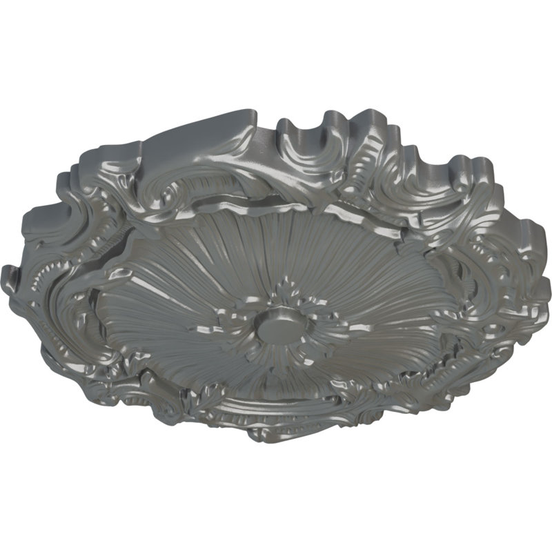 Médaillon de plafond H 16,75 po x l 16,75 po x P 1,375 po Plymouth, Argent