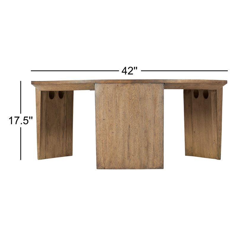 Chiseling Solid Wood Cocktail Table