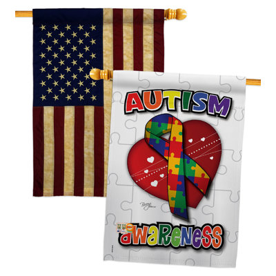 Drapeau de maison en polyester à 2 côtés 40 x 28 po