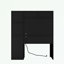Bureau avec huche, bibliothèque et 2 ports de chargement USB
