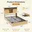 Structure de lit de ferme avec tête de lit et tiroirs de rangement-422162667-422162666