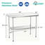 Table de travail en acier inoxydable avec tablette de rangement-120283580