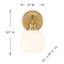 Applique murale 1 lumière Meridian en laiton naturel-295448619
