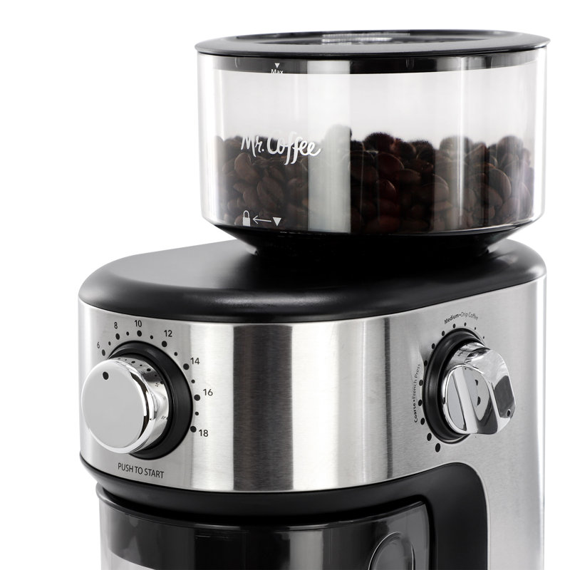 Mr. Coffee 18 Cup Automatic Burr Grinder with Removable Bean Hopper