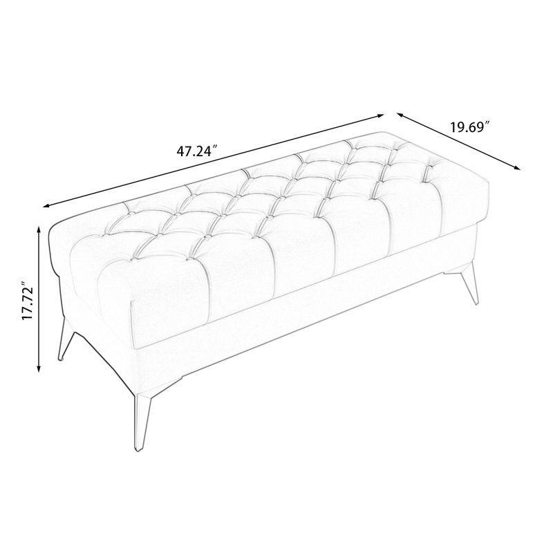 Banc avec revêtement, Blanc