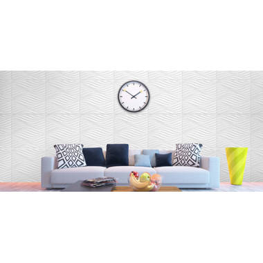 Dundee Deco Falkirk Retro 3D IV Off White Faux Waves PVC 3D Wall Panel ...