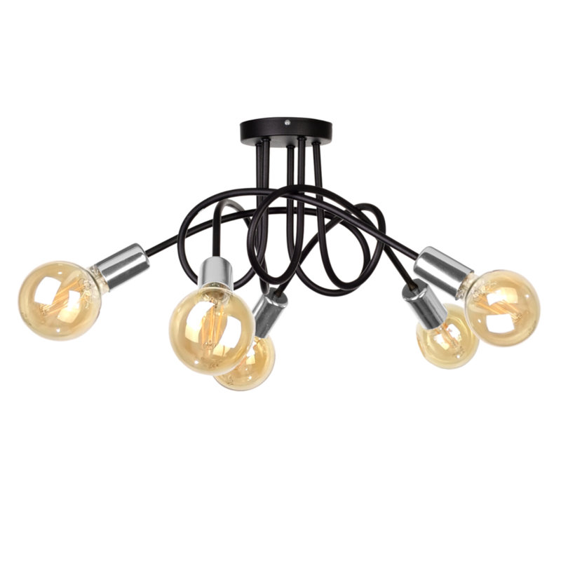 Keytesville 5 - Light Chandelier, Black/Silver