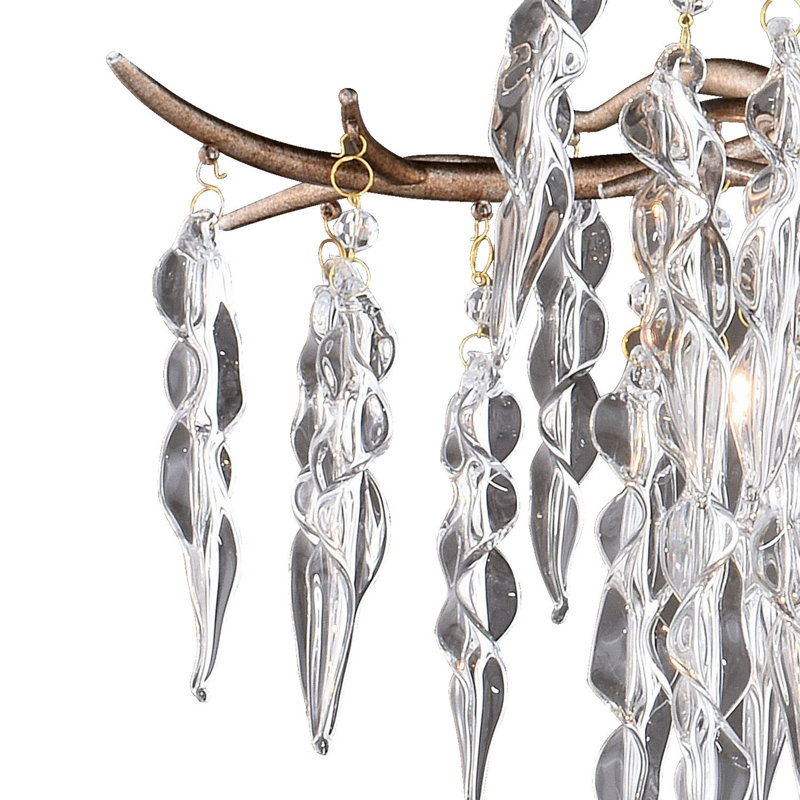 Annie 32" W 5-Light Dimmable Tiered Chandelier with Crystal Accents