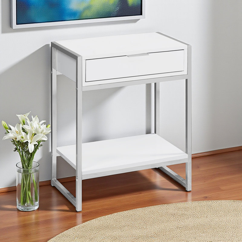Odette White Side/End Table