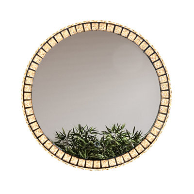 Miroir à DEL en cristal 24 "avec désembueur Kao, température de lumière réglable, gradateur et mémoire intelligente