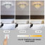 Modern K9 Crystal Chandelier LED Ceiling Light Fixtures Stainless Steel Flush Mount Ceiling Chandelier Light For Bedroom,Living Room,Foyer,Hallway,Closet,White Light
