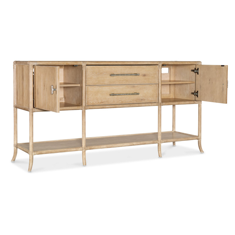 Retreat Pole Rattan Sideboard, Light Wood/Dune