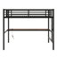 Metal Loft Bed With Power Outlet And LED Lighted
