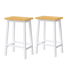 Solid Wood Bar Stools (not Cheap Iron), 25.6" Tall Set Of 2 Bar Chairs, Kitchen Counter Stools With Footrests, Farmhouse Stools For Dining Room, Kitchen, Counter