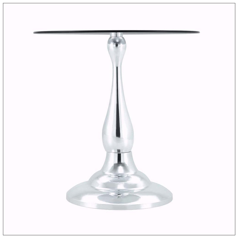 Table de bout ronde 19,6 pouces, Gray,Silver
