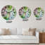 Vert et rose, art à l'encre abstraite - horloge murale moderne-502741501