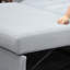 Futon convertible 2 places, bleu avec coussins et chargement, canapé en velours pour le salon, lit moderne 3 en 1, 2 poches de rangement latérales, chambre, réglable