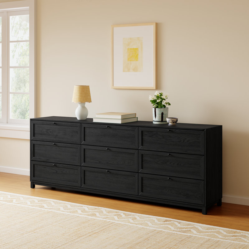 Sonata 88'' W 9 - Drawer Dresser, Black