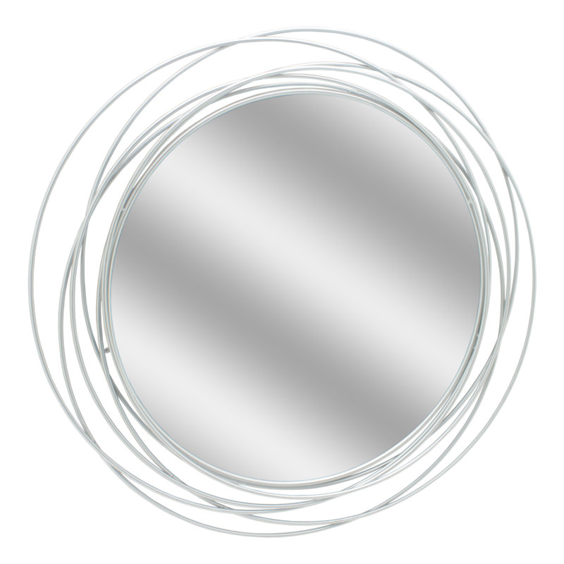 Baeddan Metal Flat Wall Mirror, Silver