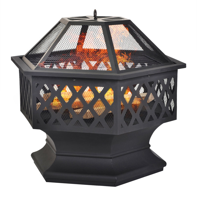 Ifrane Hexagonal Steel Smokeless Outdoor Fireplace