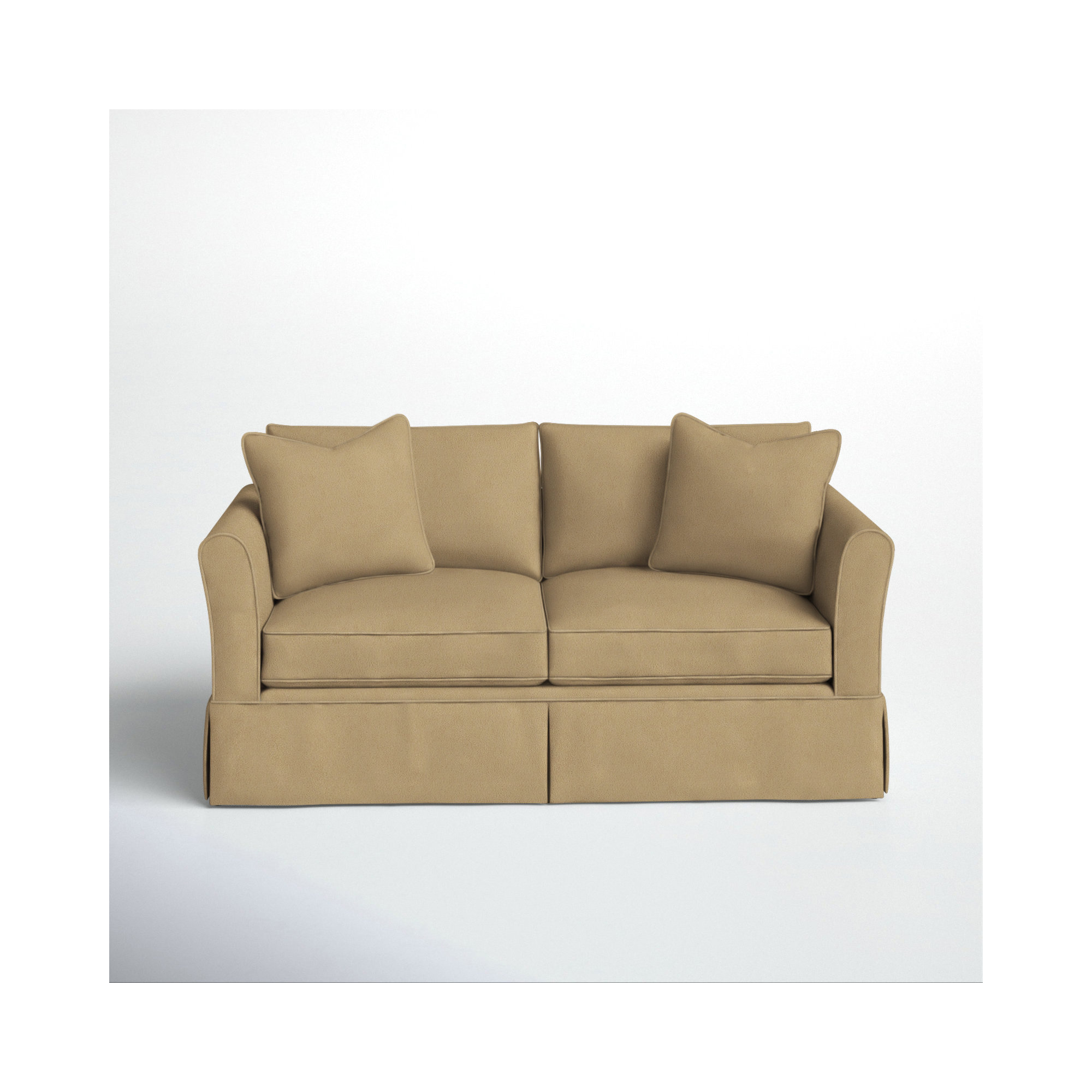 Shelby 60'' Upholstered Sleeper Sofa, Bella Toast Performance Velvet