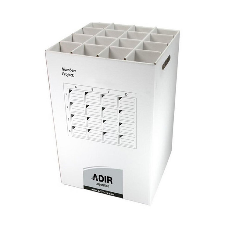 25 In. Corrugated Cardboard 16 Roll File Upright Storage Cabinet