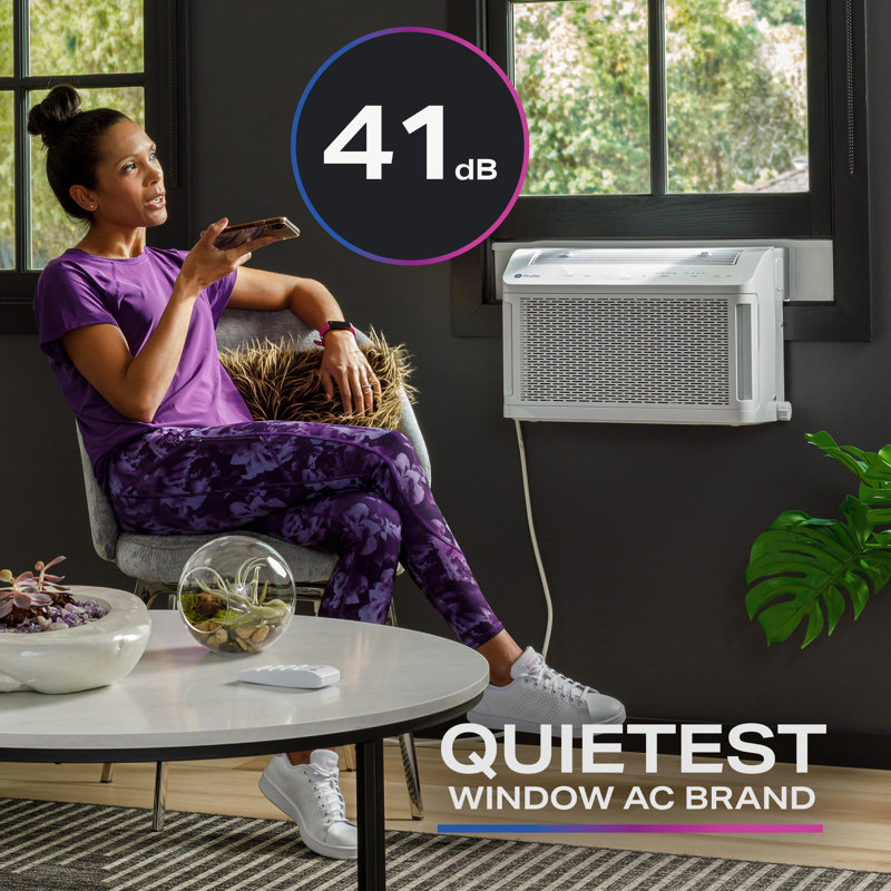 GE Profile ClearView 6,100 BTU Wi-Fi Connected Window Air Conditioner for 250 Sq. Ft., 8300 BTU