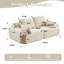 Canapé moderne en mousse à mémoire de forme compressée, grands canapés modulaires à 2 places pour le salon, canapé modulaire Cloud pour animaux de compagnie, tissu en velours côtelé, causeuse très profonde, sans assemblage avec coussins, beige-1248576432