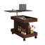 Petite table basse avec roulettes, table d'appoint multifonctionnelle rotative à 360 °, table de bout roulante avec compartiment de rangement, table de chevet mobile pour le salon, la chambre et le mobilier de maison