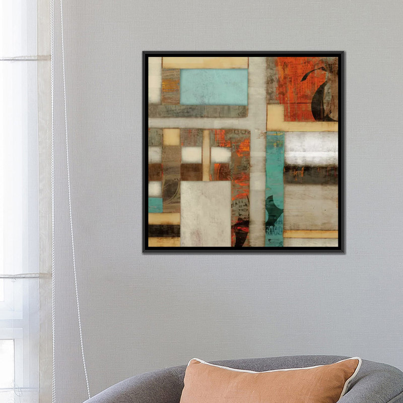 Impression d'art sur toile, H 18 po x l 18 po x P 1,5 po, Toile encadrée noire, Pas de tapis