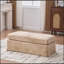 Banc rembourré en chenille avec rangement rabattable-130942306