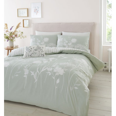 Meadowsweet Floral Reversible Duvet Cover Set with Pillowcases