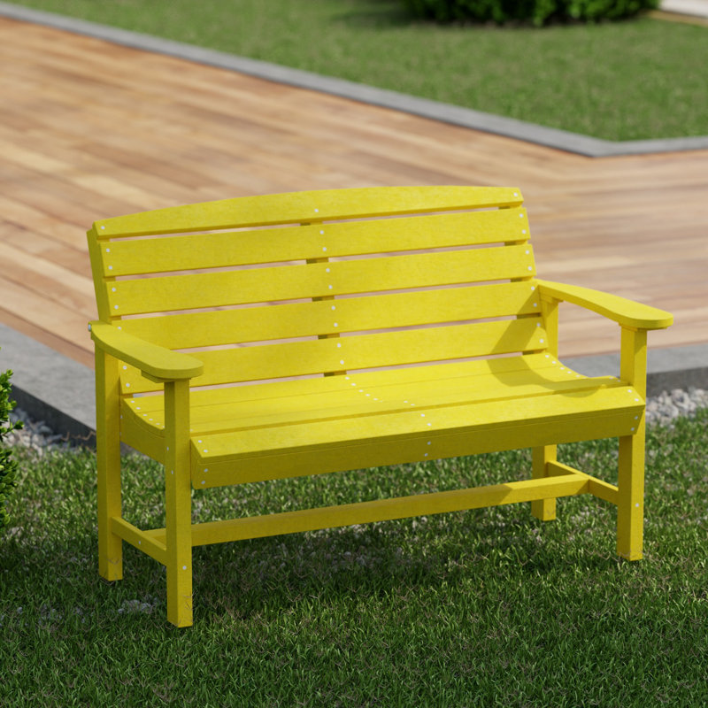 Banc d'extérieur classique, Jaune citron