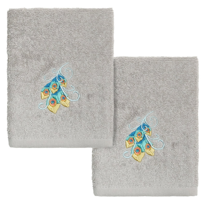 100% Turkish Cotton Washcloth, Light Gray