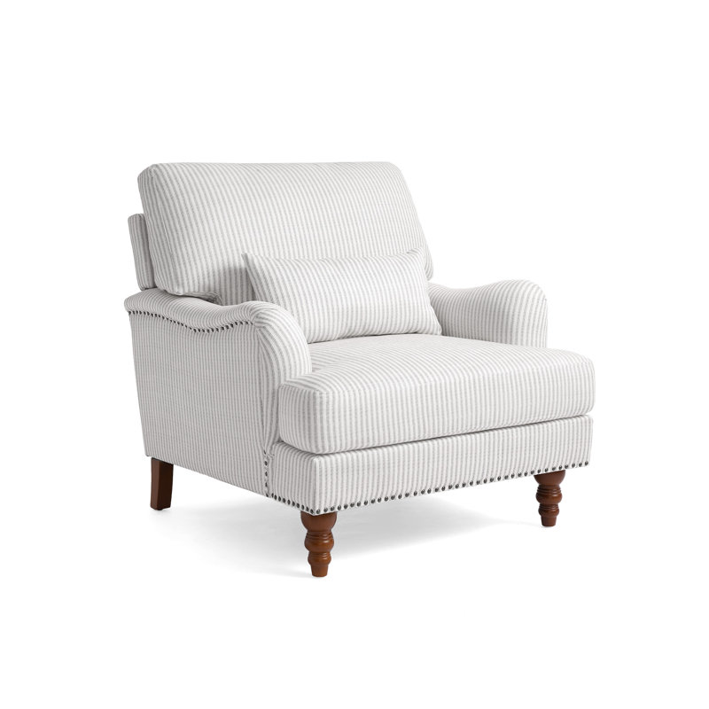 Fauteuil rembourré, Chenille gris pinède