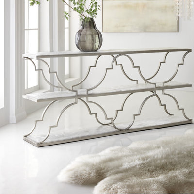 Melange 72'' Stone Top Console Table