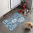 Indigo Grids - 1 Piece Bone Shape Feeding Mat