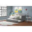 Lit de jour simple en bois avec lit gigogne-950279415