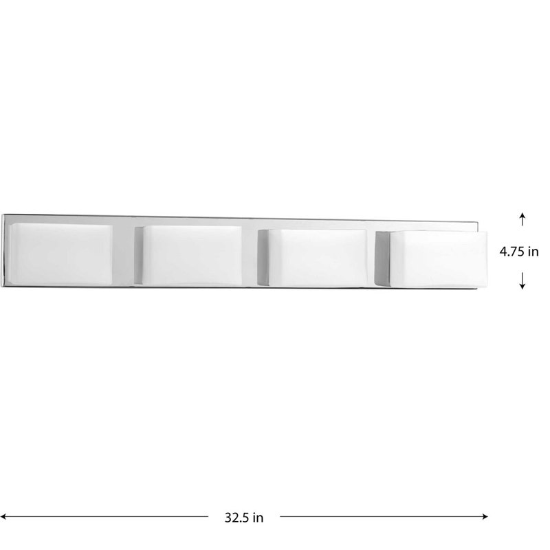 Dawel 4 - Light Dimmable LED Vanity Light, Polished Chrome