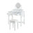 Compact Makeup Vanity Table With Reversible Mirror, Dressing Table Set With Stool, Space-Saving Beauty Station For Small Places