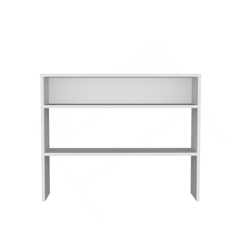 Console Vail en mélamine avec rangement ouvert, blanc, Blanc