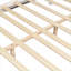 Structure de lit grand format hybride en bois massif blanc pour chambre résidentielle, style contemporain