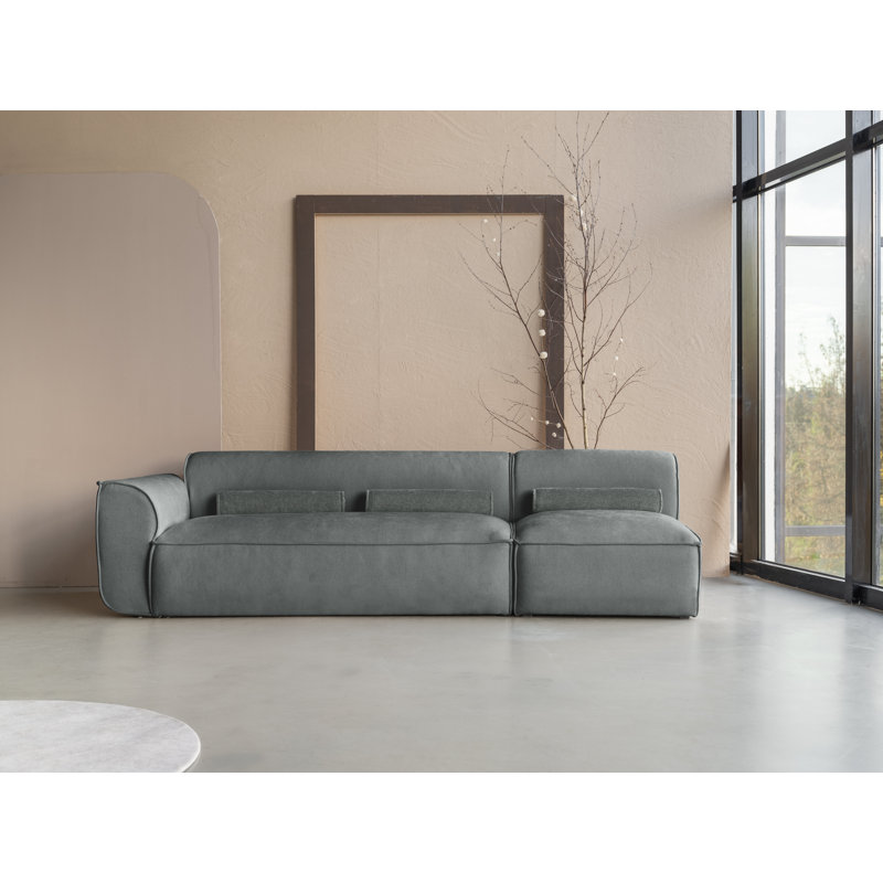 Flex Felix 3 Seater Seating Component, Olive, Left Hand Facing