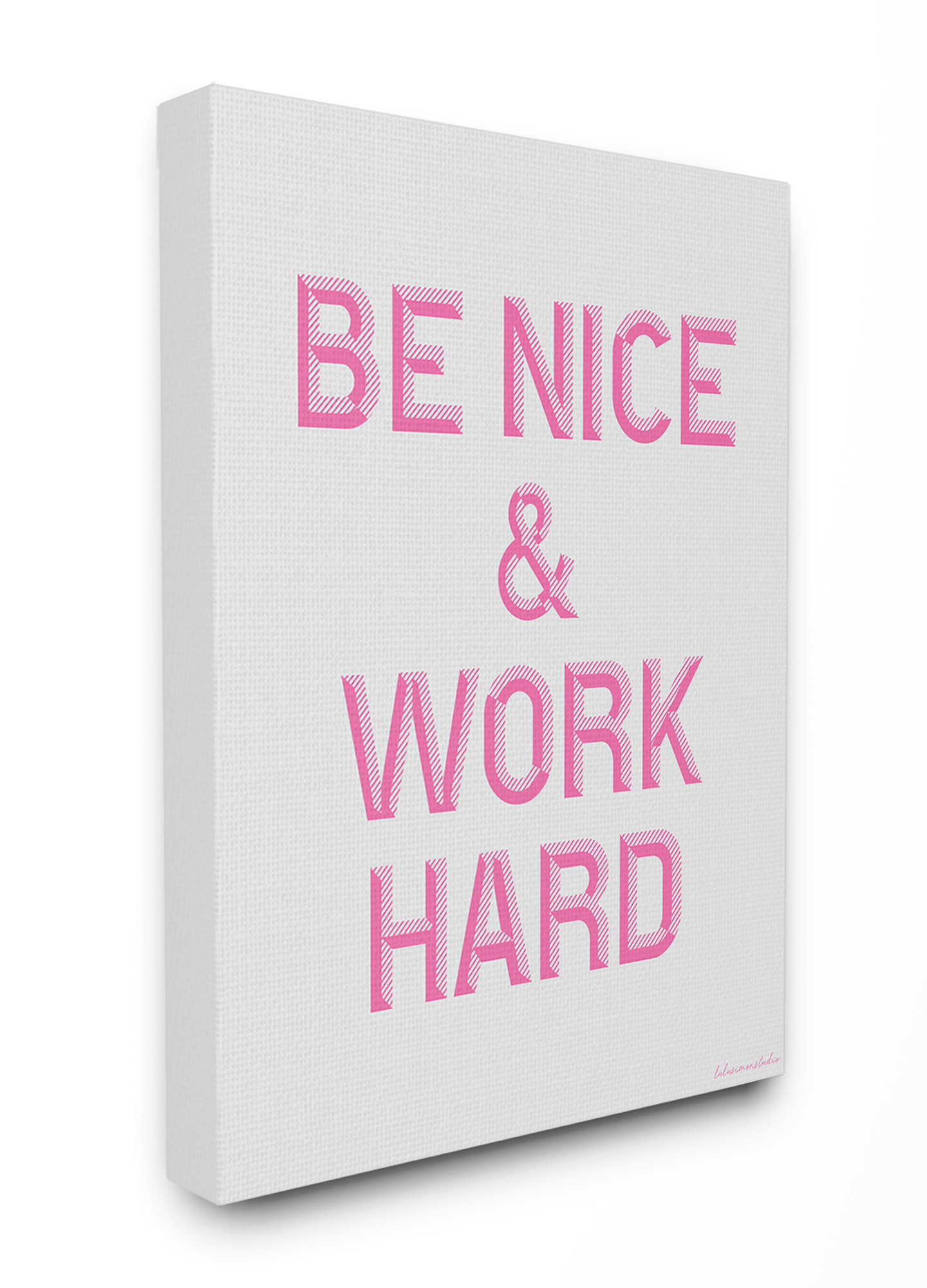 Ebern Designs «Be Nice And Work Hard Canvas» par House of Lulu ...